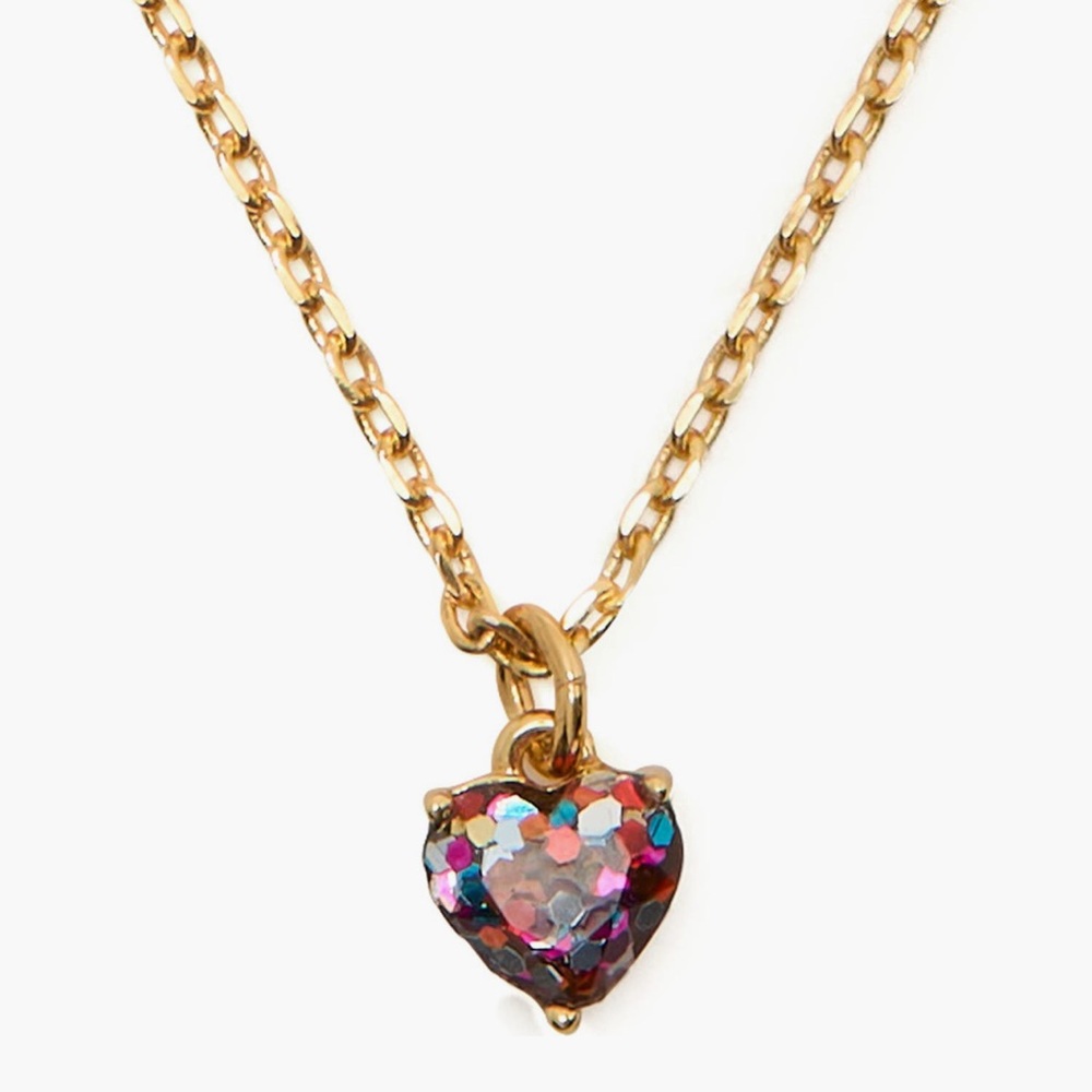 Kate Spade Mini Glitter Heart Pendant Necklace